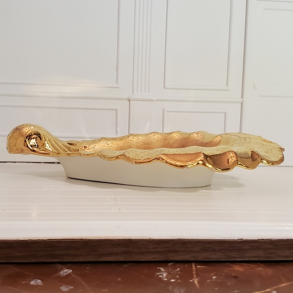 22k Gold plated Porcelain Dish Lady Hamilton - Picture 2 of 11